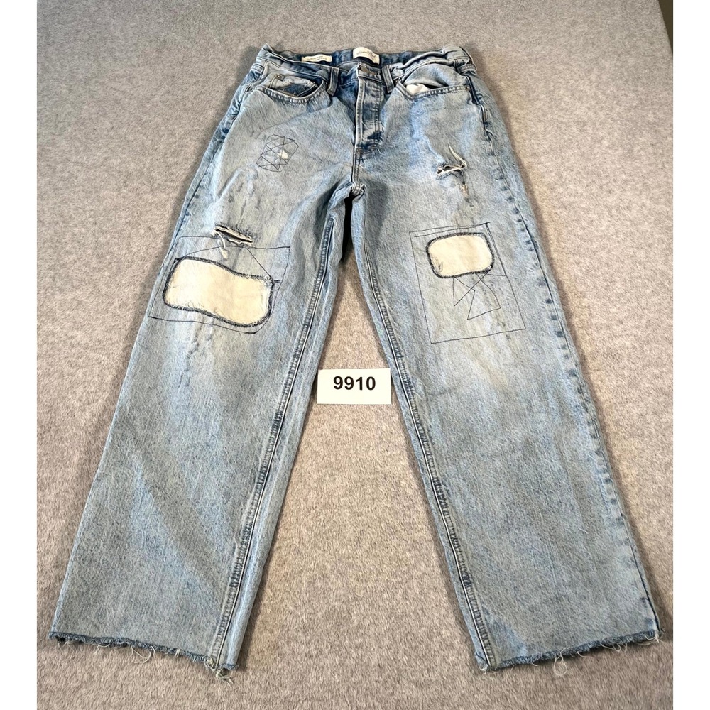 Universal‎ Threads Co 90s Baggy Jeans Womens 8 Blue Denim Mid Rise Medium Wash